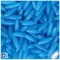BeadTin Blue Glow 19mm Spaghetti Plastic Craft Beads (150pcs)